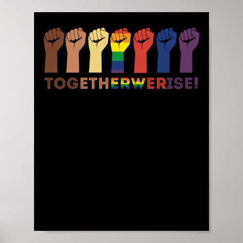 Together We Rise Equality Social Justice Poster