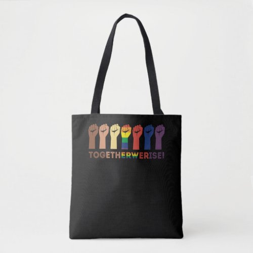 Together We Rise Equality Social Justice Tote Bag