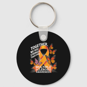 Together We Rise Multiple Sclerosis Awareness Oran Keychain