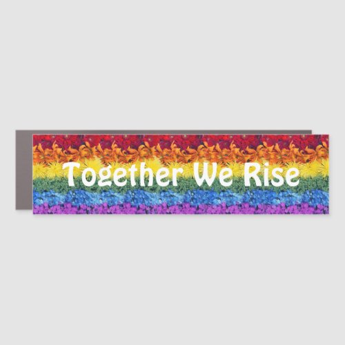 Together We Rise_Pride Flower Collection Car Magnet