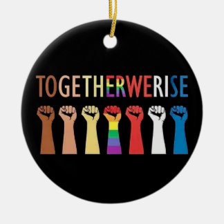 TOGETHER WE RISE ROUND TREE ORNAMENT