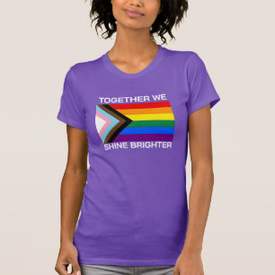 Together we shine Brighter Lgbtqia+ flag T-Shirt