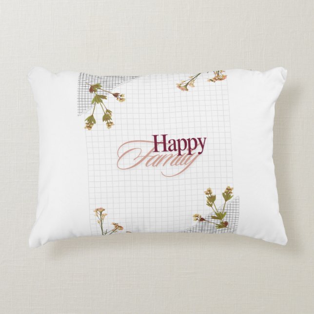 "Together We Shine: Happy Family Design Pillow" Accent Pillow (Front)
