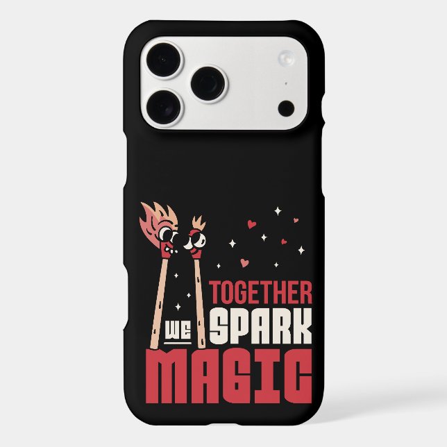 TOGETHER WE SPARK MAGIC MATCHES COUPLE IPHONE CASE (Back)