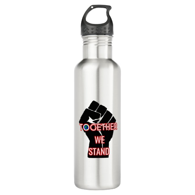 Together We Stand Stainless Steel Water Bottle (Front)