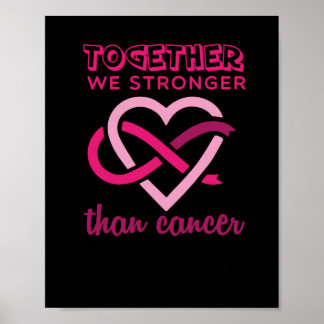 Together We Stronger Than Cancer Breast Cancer Poster