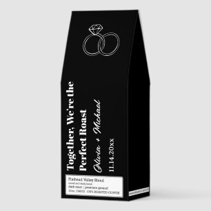'Together, We're the Perfect Roast' Wedding Favor Roasted Coffee