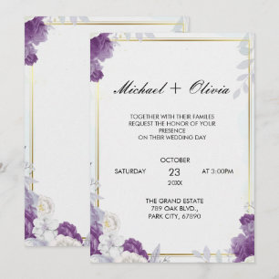 Together With Their Families Wedding Invitation Wo