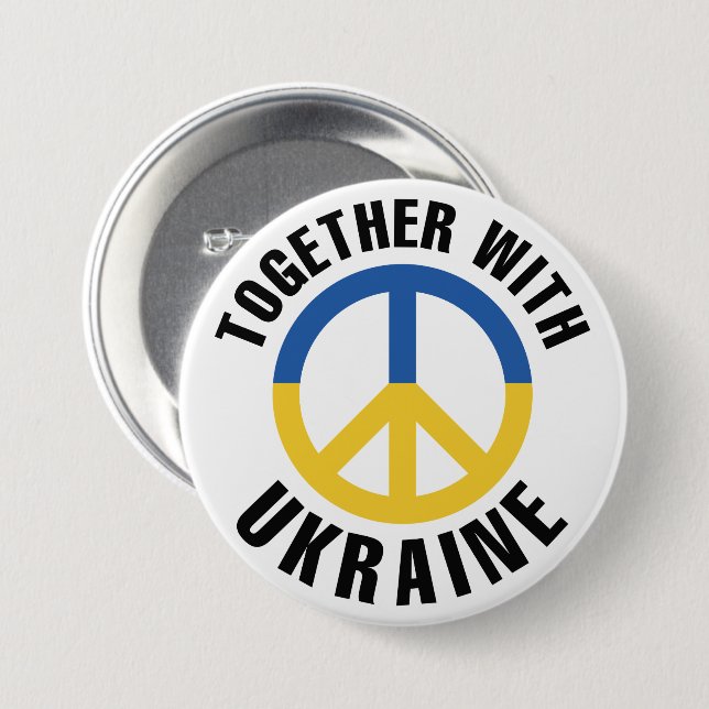 Together With Ukraine Button (Front & Back)