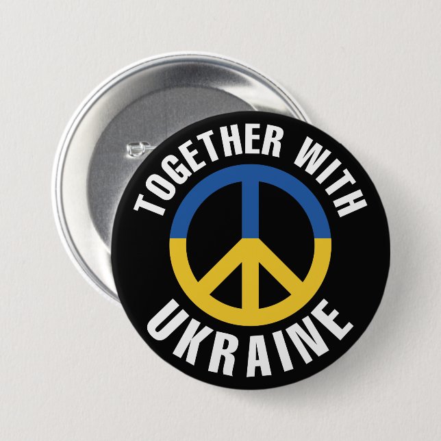 Together With Ukraine Button (Front & Back)