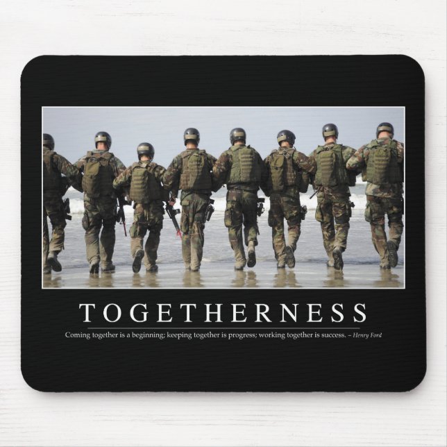 Togetherness: Inspirational Quote Mouse Pad (Front)