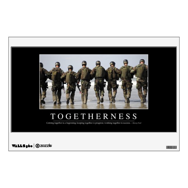 Togetherness: Inspirational Quote Wall Sticker (Front)