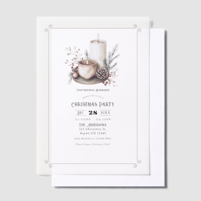 Togetherness, Reimagined Christmas Party Vellum Invitations (Offset)