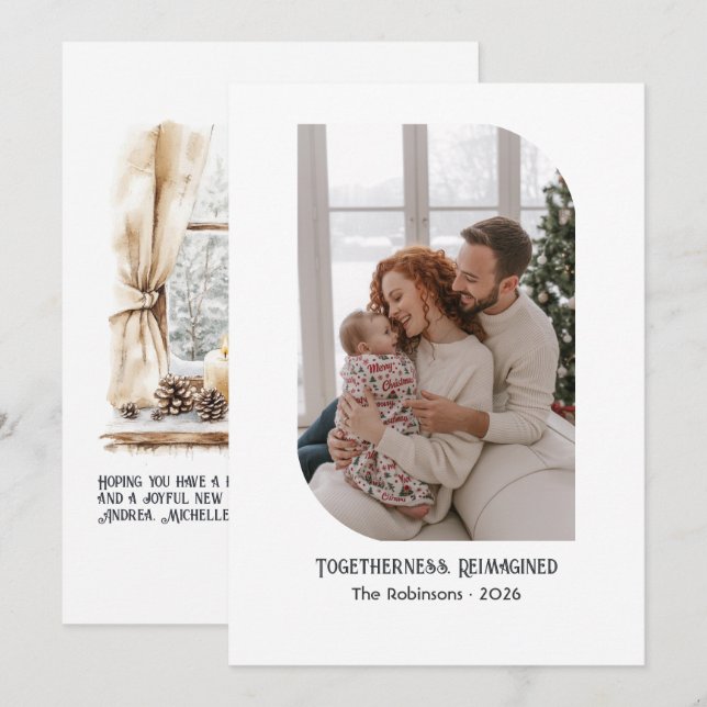 Togetherness Reimagined Family Photo Christmas Holiday Card (Front/Back)