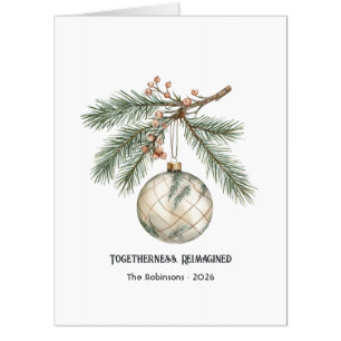 Togetherness Reimagined Rustic Christmas Holiday Card