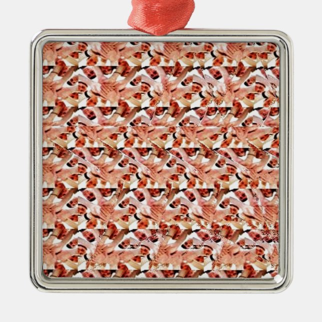 Togetherness stereogram metal ornament (Front)