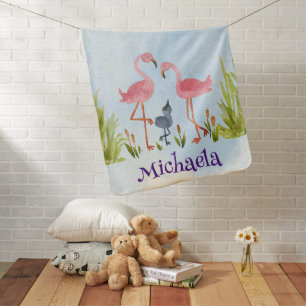 Togetherness, We make a Pink Flamingo Family Baby Blanket