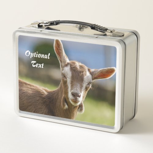 Toggenburg Dairy Goat Kid Metal Lunch Box