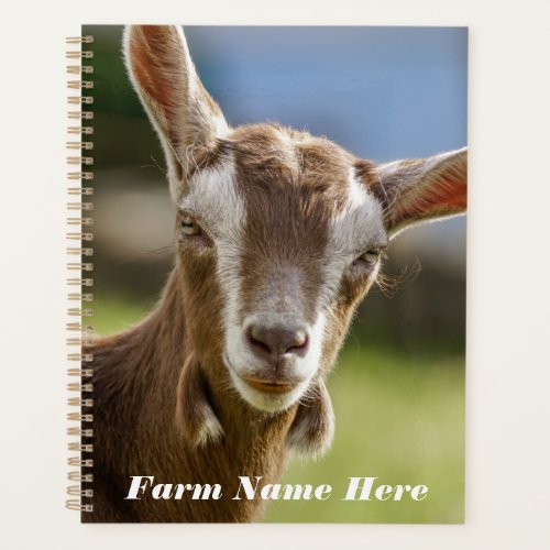 Toggenburg Dairy Goat Kid Planner