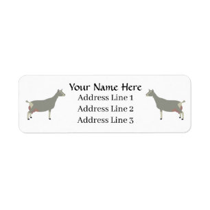 Toggenburg Dairy Goat Return Address Label