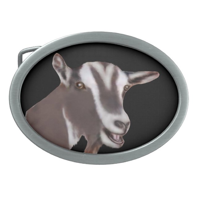 Toggenburg Goat Belt Buckle (Front)