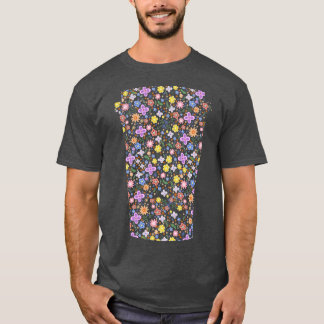 ToGo Cup Of Coffee Flowers Silhouette T-Shirt