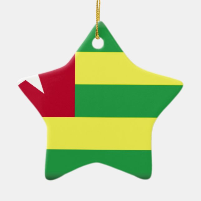 Togo Flag Ceramic Ornament (Front)