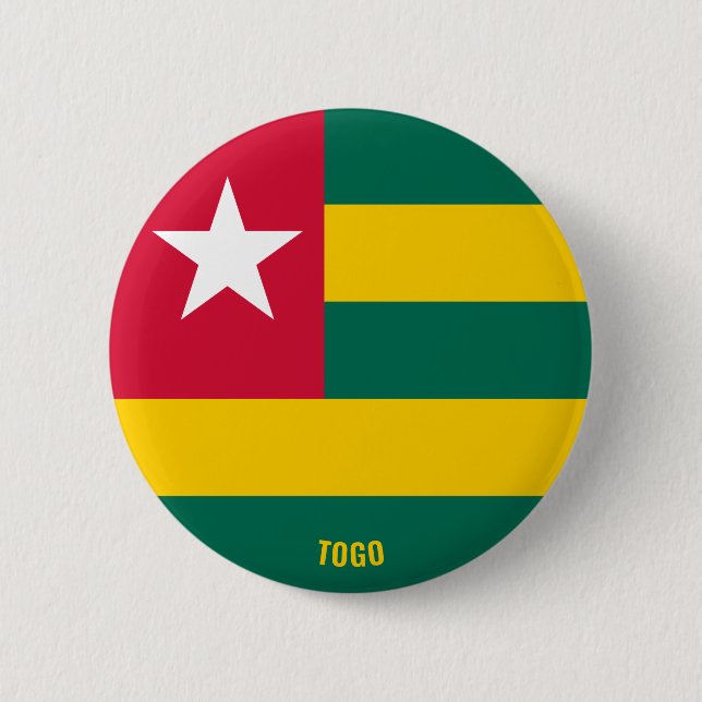Togo Flag Cute Patriotic Button (Front)