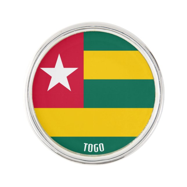 Togo Flag Elegant Patriotic Lapel Pin (Front)