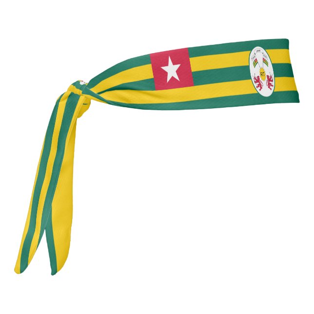 Togo Flag Elegant Patriotic Tie Headband (Rotate 270)
