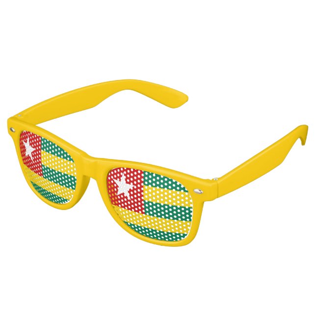 Togo Flag Retro Sunglasses (Angled)