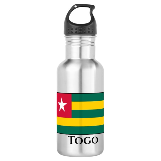 Togo Flag Stainless Steel Water Bottle (Front)