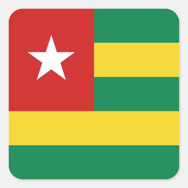 Togo Flag Sticker (Front)