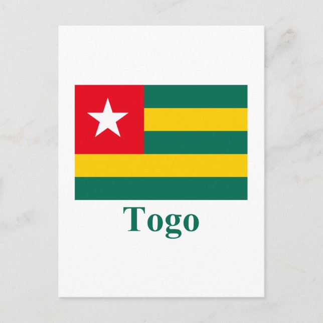 Togo Flag with Name Postcard (Front)
