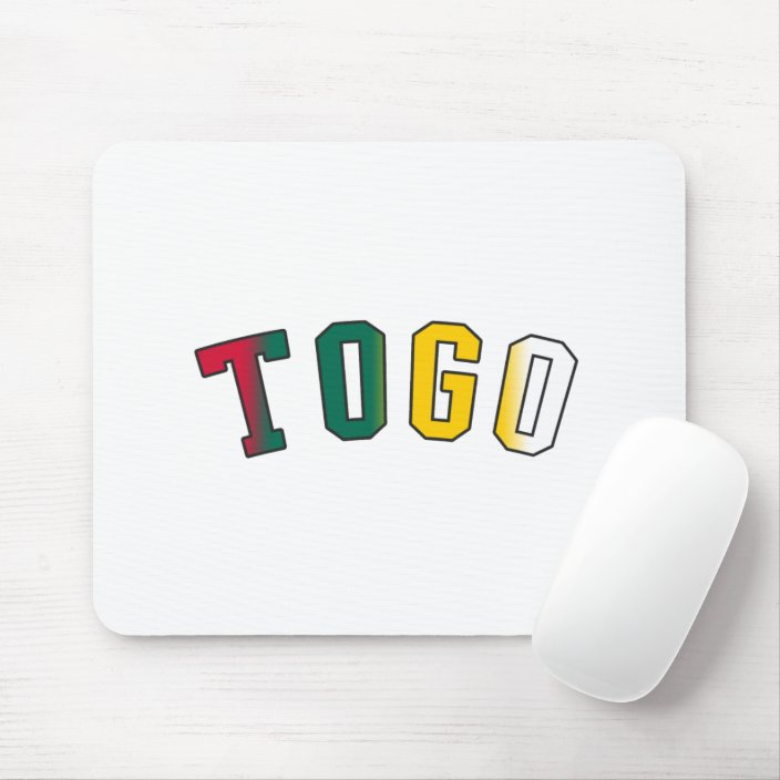 Togo in National Flag Colors Mouse Pad
