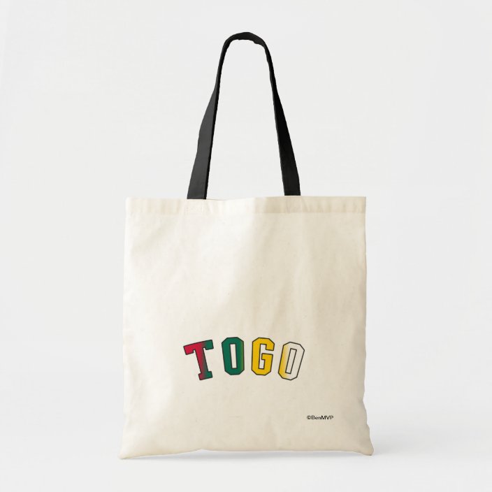 Togo in National Flag Colors Tote Bag