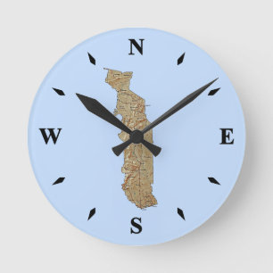 Togo Map Clock