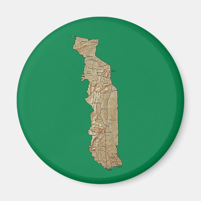 Togo Map Magnet (Front)