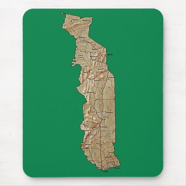 Togo Map Mousepad (Front)