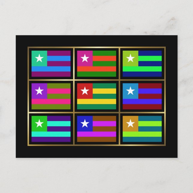 Togo Multihue Flags Postcard (Front)