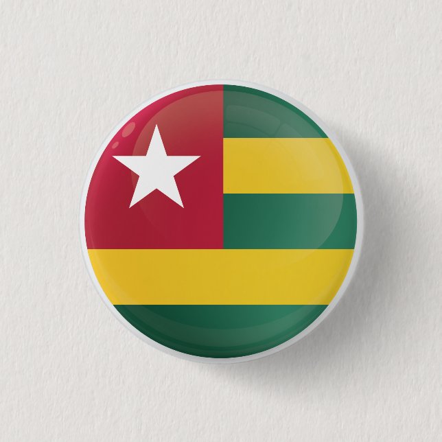 Togo  Round Icon Flag Button (Front)