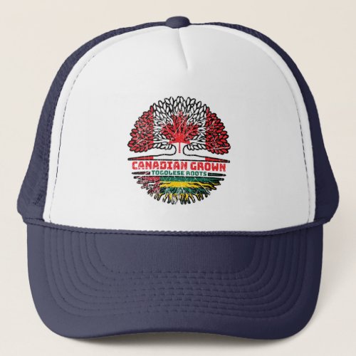 Togo Togolese Canadian Canada Tree Roots Flag Trucker Hat