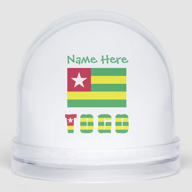 Togo Togolese Flag Green Personalization Snow Globe (Front)
