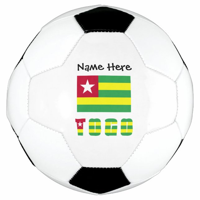 Togo Togolese Flag Personalized Name  Soccer Ball (Front)