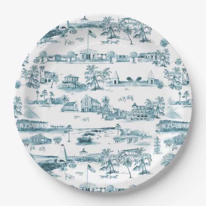 Toile 30-A paper plate | Zazzle.com