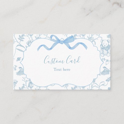 Toile Baby Shower Custom Enclosure Card