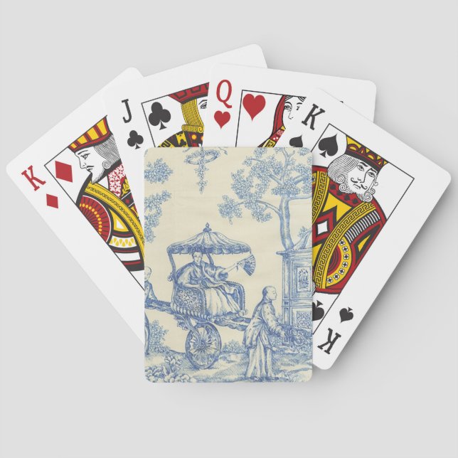 Toile - Blue & White Poker Cards (Back)