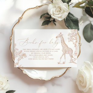 Toile Books for baby boho Safari Enclosure Card