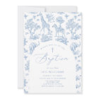 Toile Boy Baptism Safari Chinoiserie