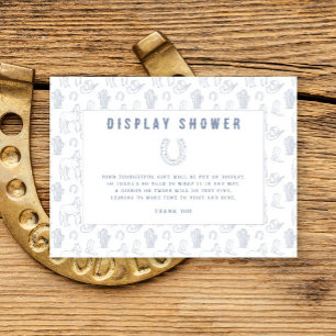Toile Cowboy Baby shower Display shower Enclosure Card